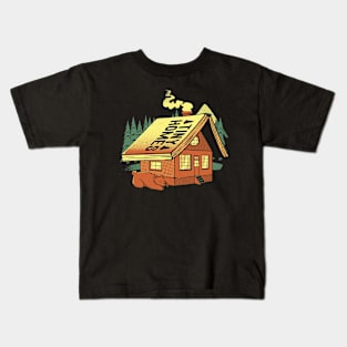 Tiny Homes Cabin on Woods by Tobe Fonseca Kids T-Shirt